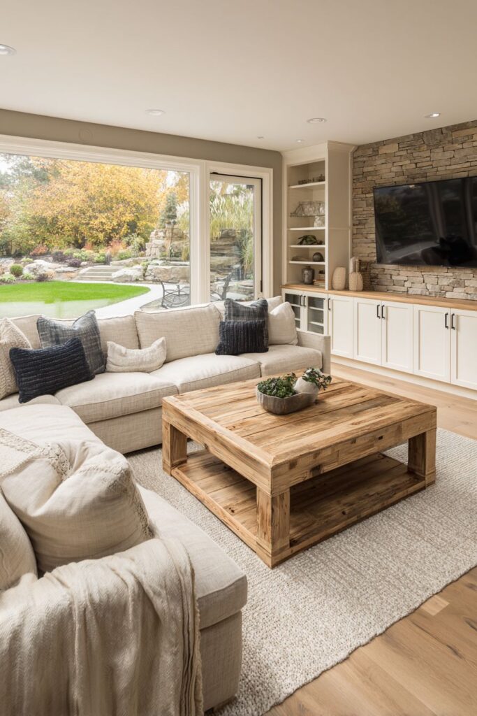 Transitional Balance with Rustic Contemporary