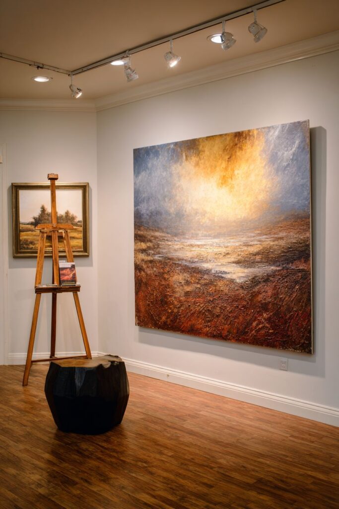 Art Display Corner with Gallery Lighting