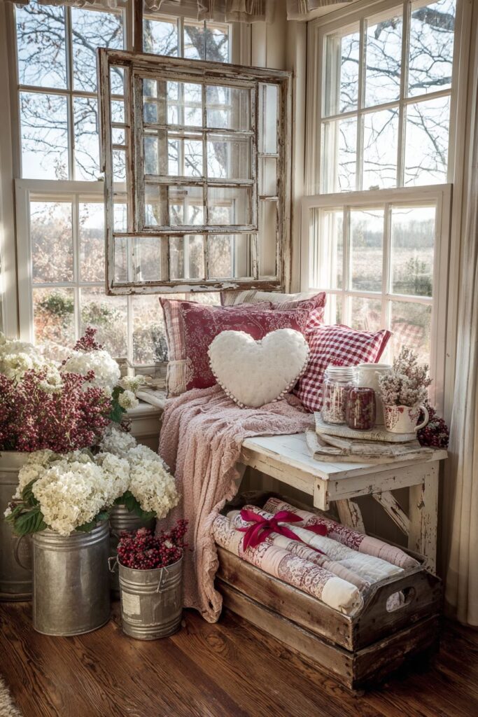 Barn Door Valentine Wreath