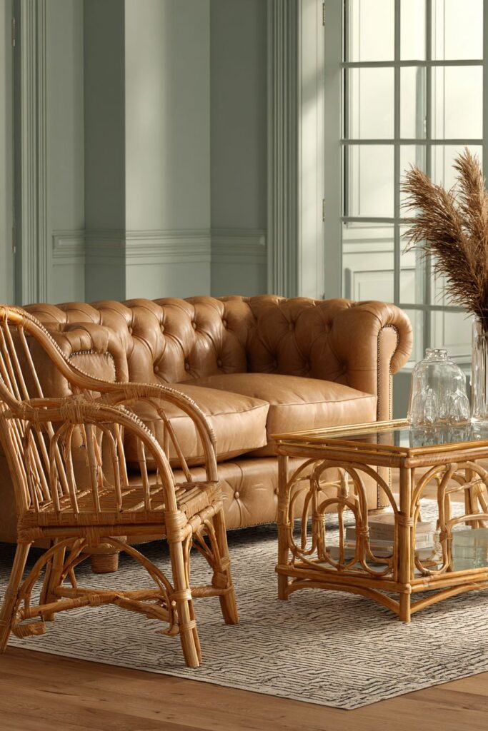 Eclectic Seating with Earth-Toned Harmony