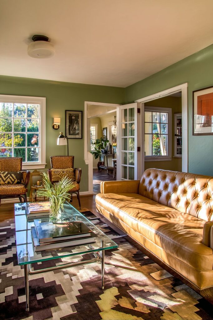 Eclectic Seating with Earth-Toned Harmony