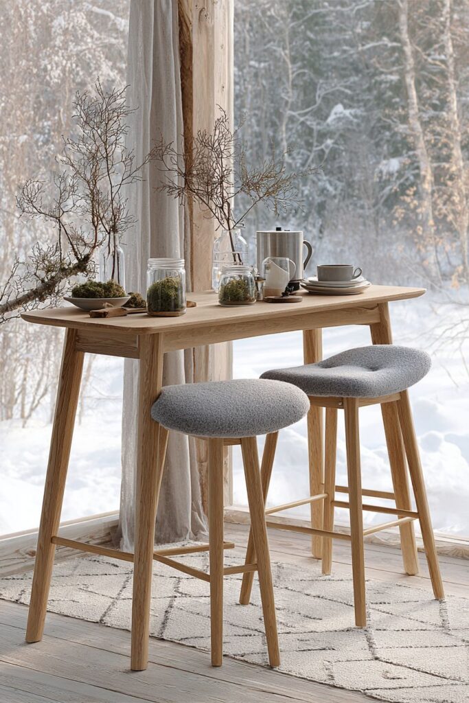 Scandinavian-Minimalist Bar Setup for Coffee Lovers