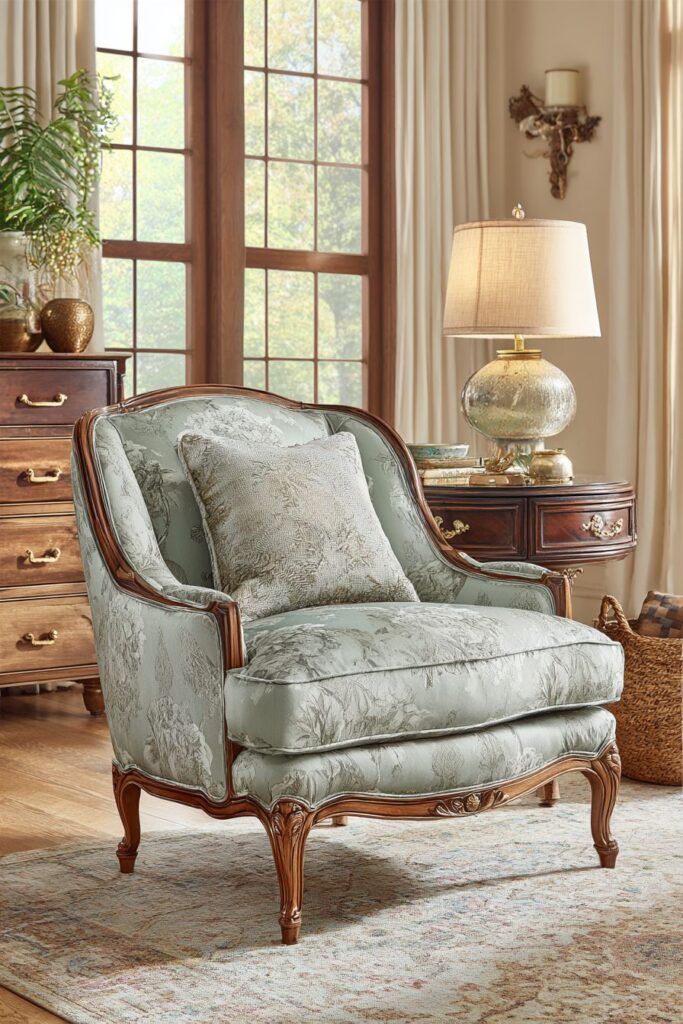 Traditional Refinement: Sage Green Damask