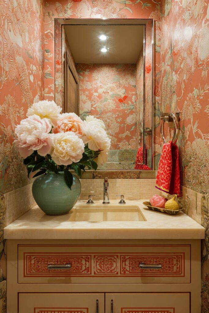 Elegant Powder Room Accents