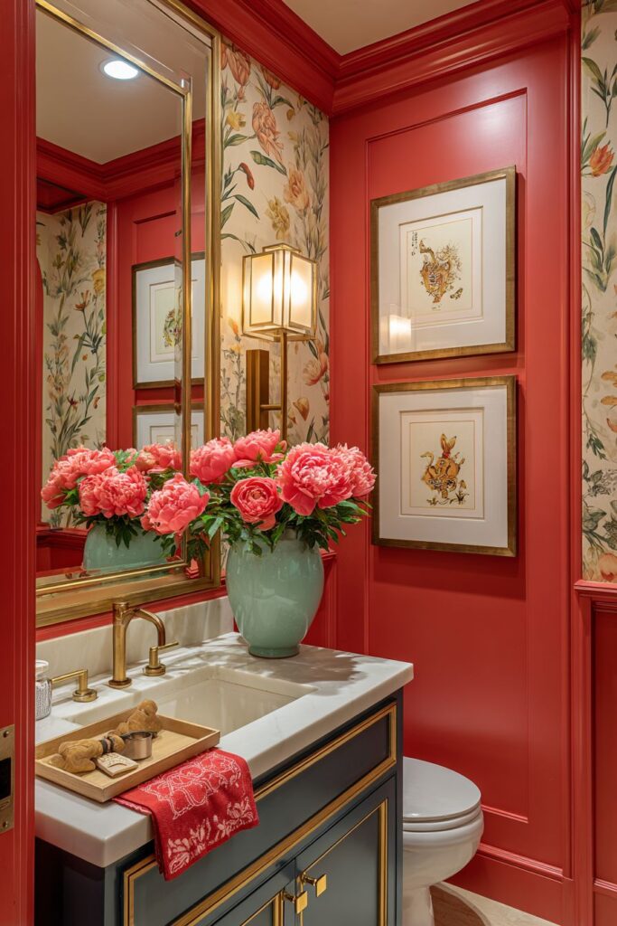 Elegant Powder Room Accents