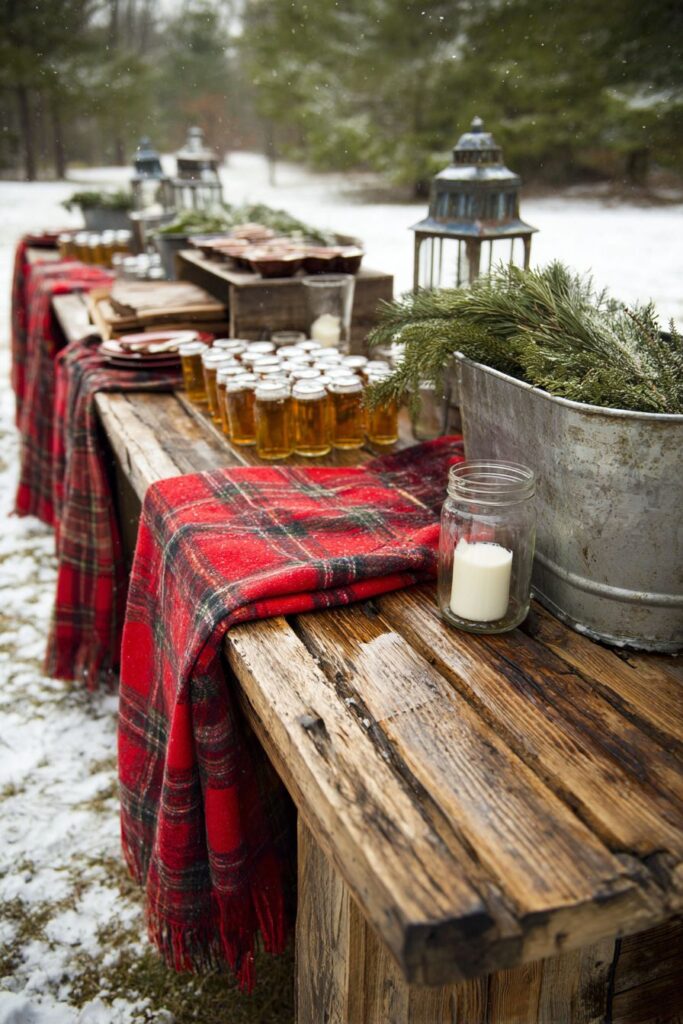 Outdoor Covered Patio Cold-Weather Celebration
