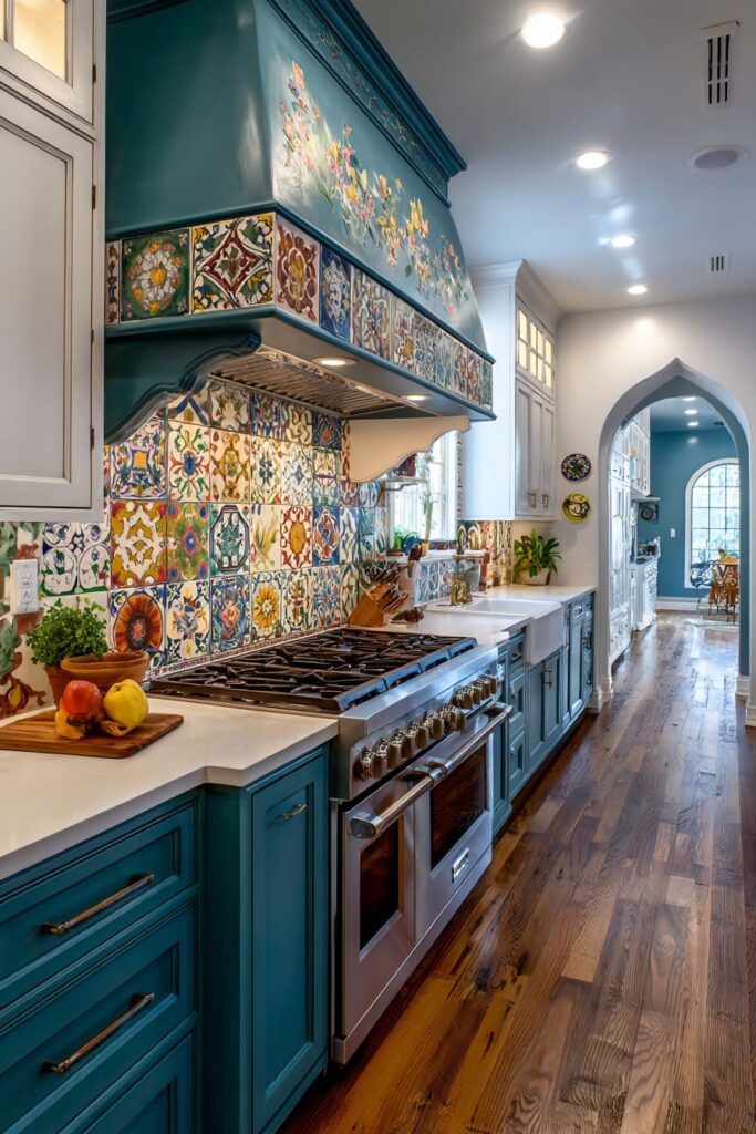 Statement Range Hood as Artistic Centerpiece