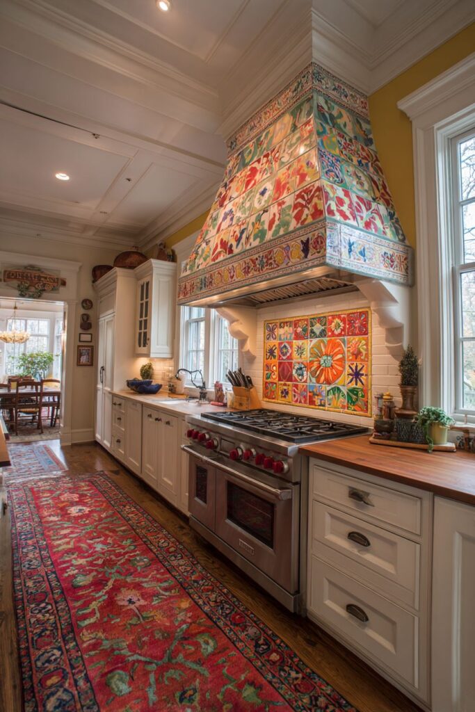 Statement Range Hood as Artistic Centerpiece