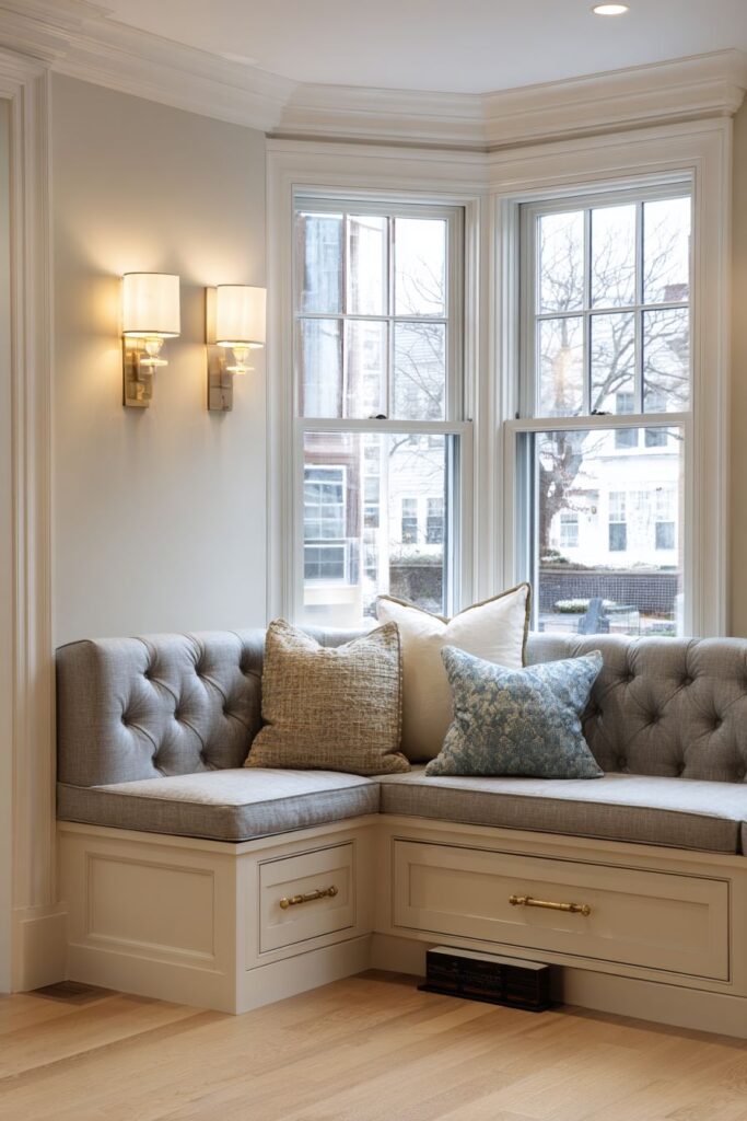 Custom Corner Seating with Built-In Storage