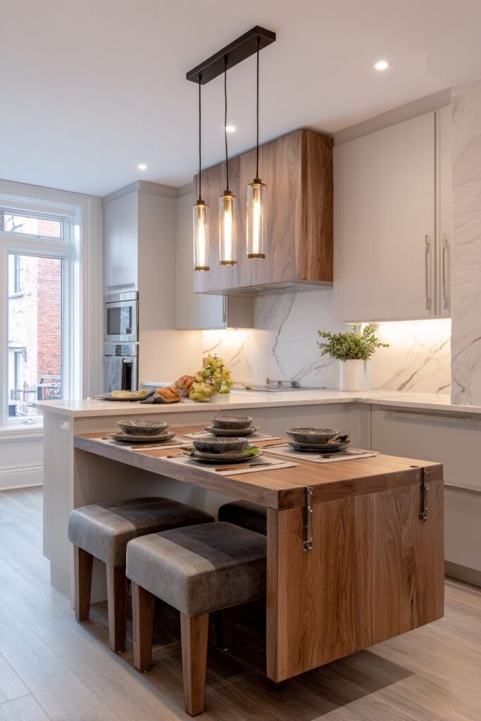 Peninsula-Style Kitchen Island Extension