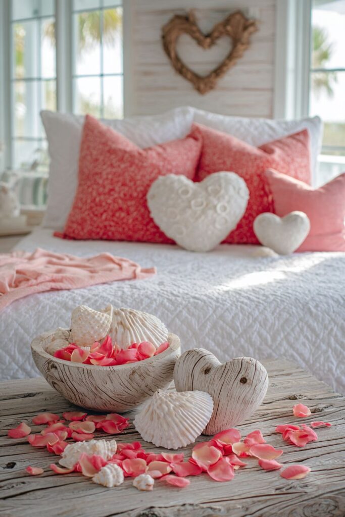 Coastal Romance with Driftwood Hearts