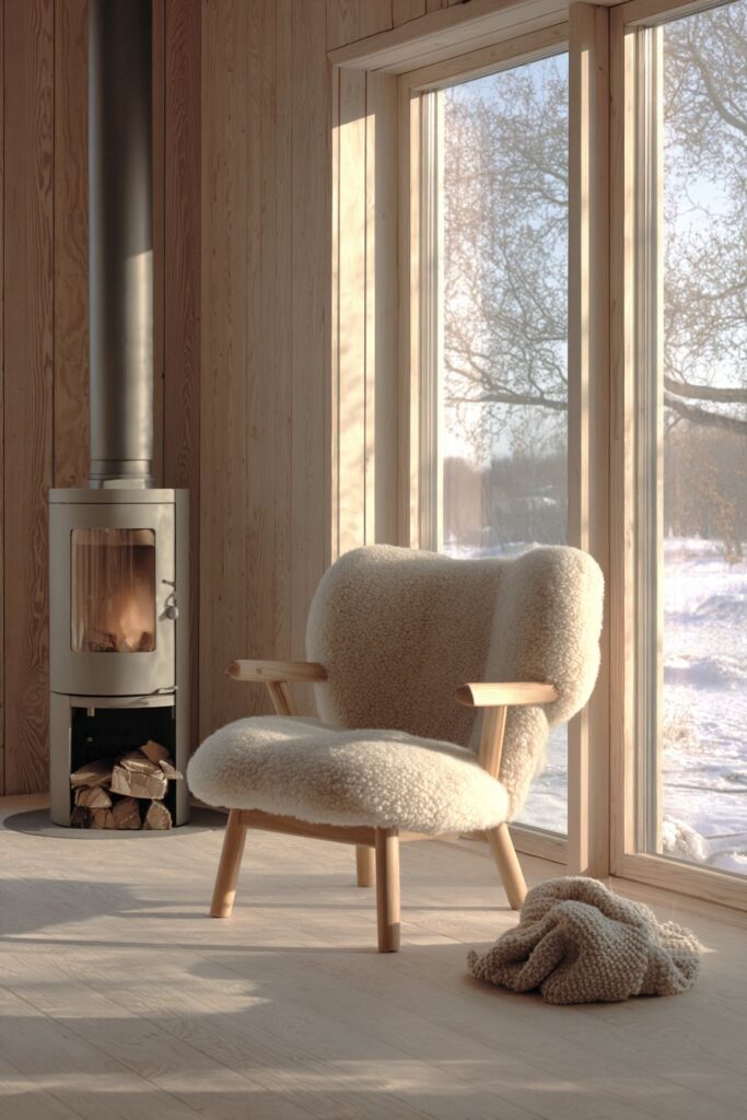 Scandinavian Hygge: Cozy Sheepskin Warmth