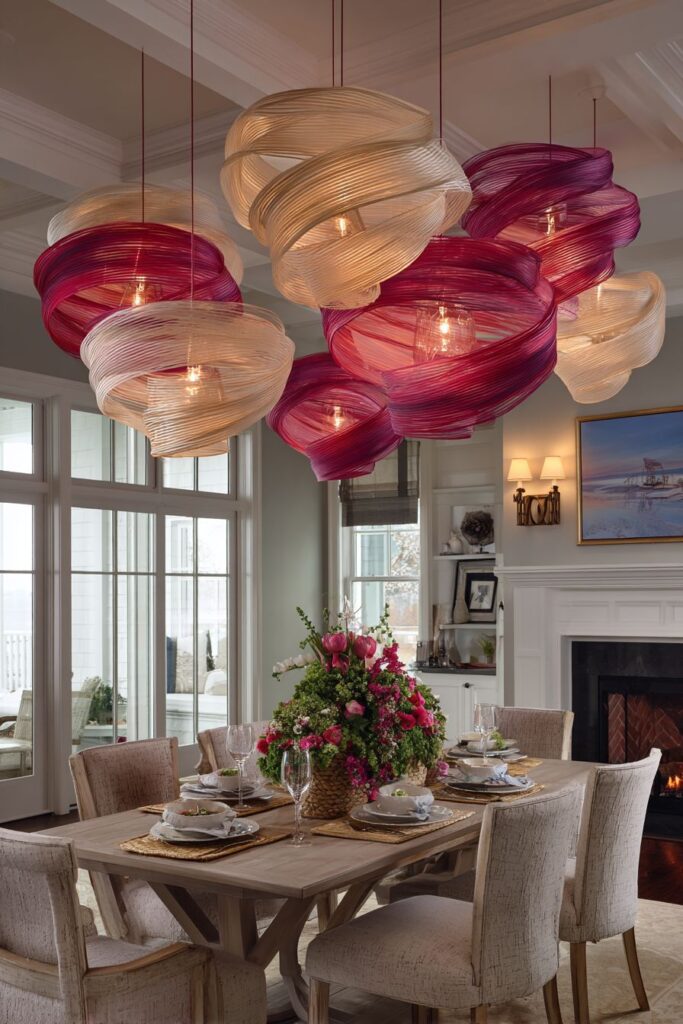 Dramatic Ribbon Ceiling Installation
