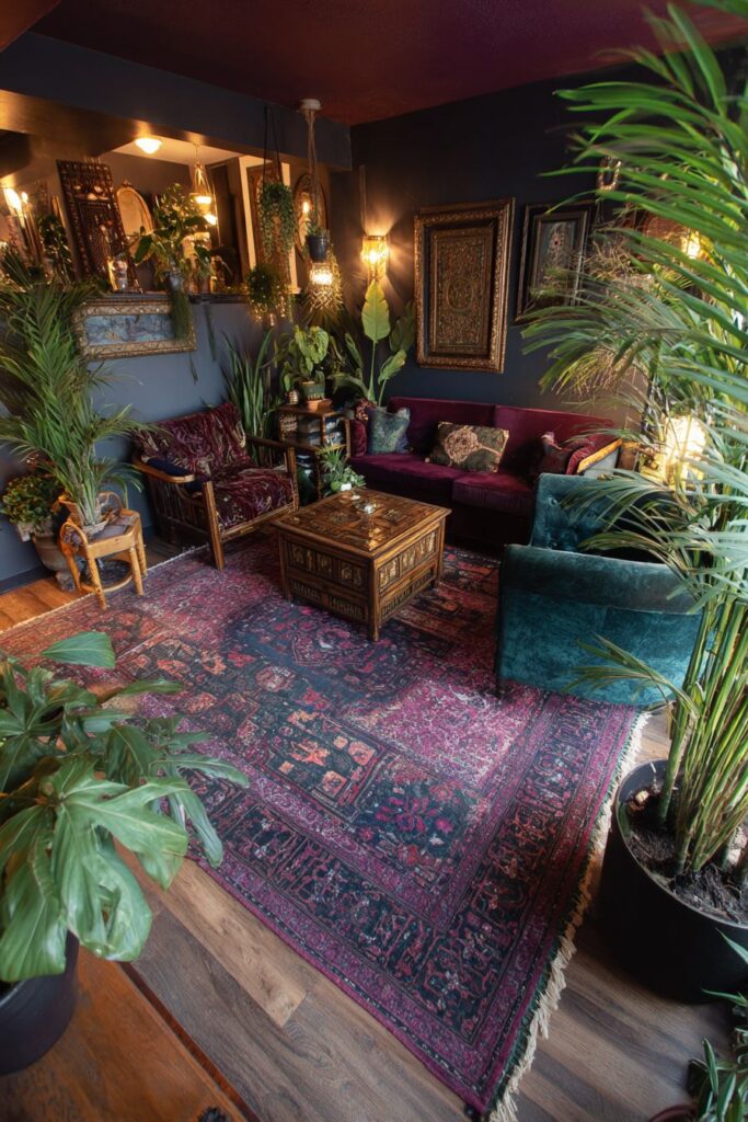 Gallery Seating with Mismatched Vintage Chairs