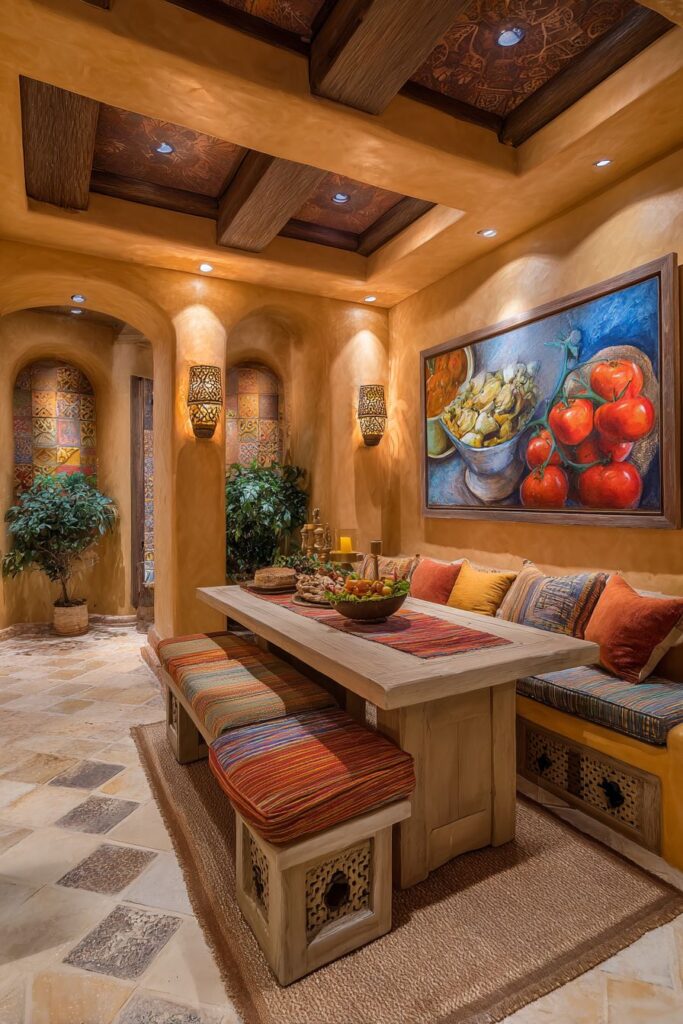 Traditional Dining Integration with Floor Seating