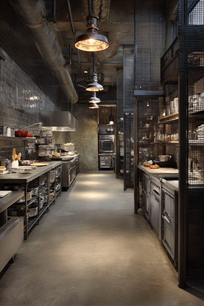 Steel Mesh Cabinet Doors with Organized Storage Systems