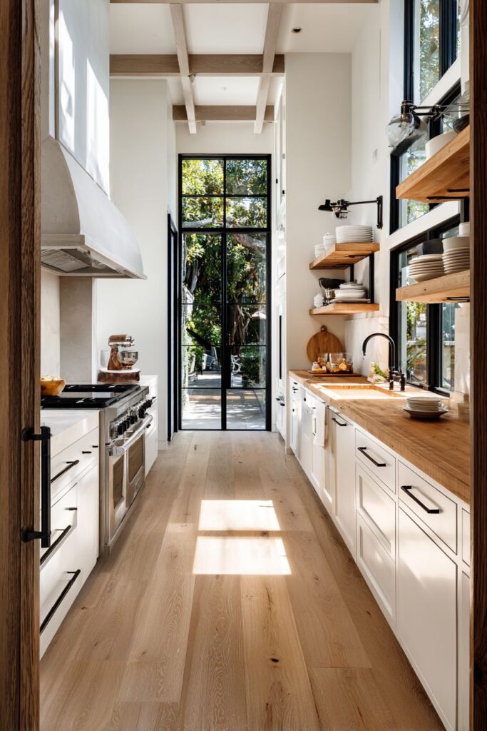 Modern Farmhouse White and Wood Combination