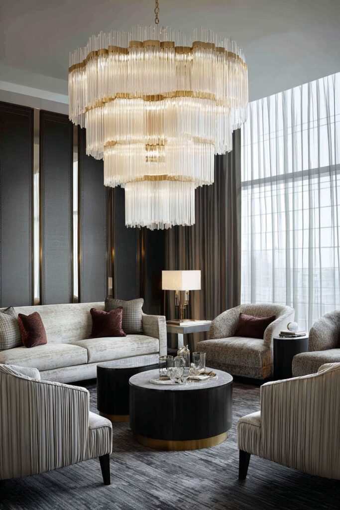 Transitional LED Chandelier with Smart Controls