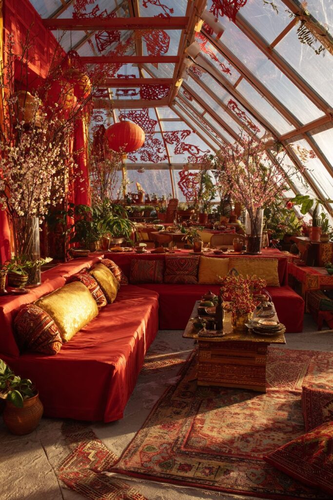 Sunroom Gathering Space with Abundant Natural Elements