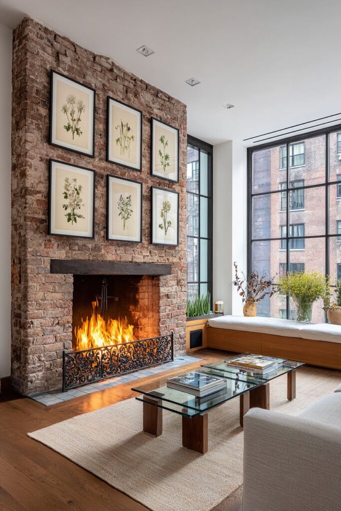  Fireplace Focus with Flexible Surfaces