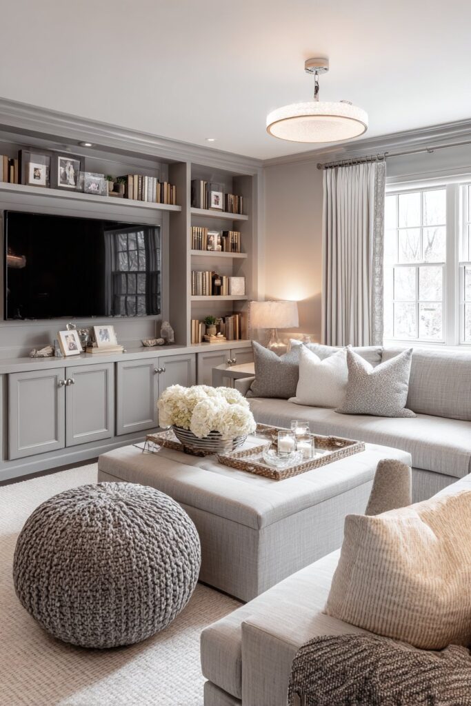 Transitional Balanced Entertainment Space