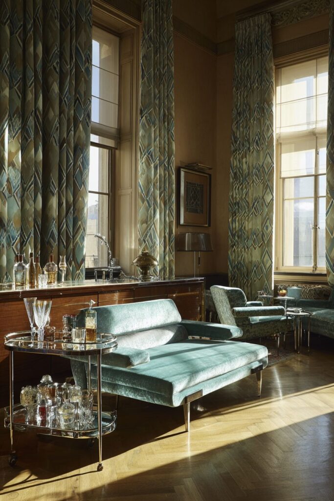 Herringbone Drama with Transportation-Age Glamour