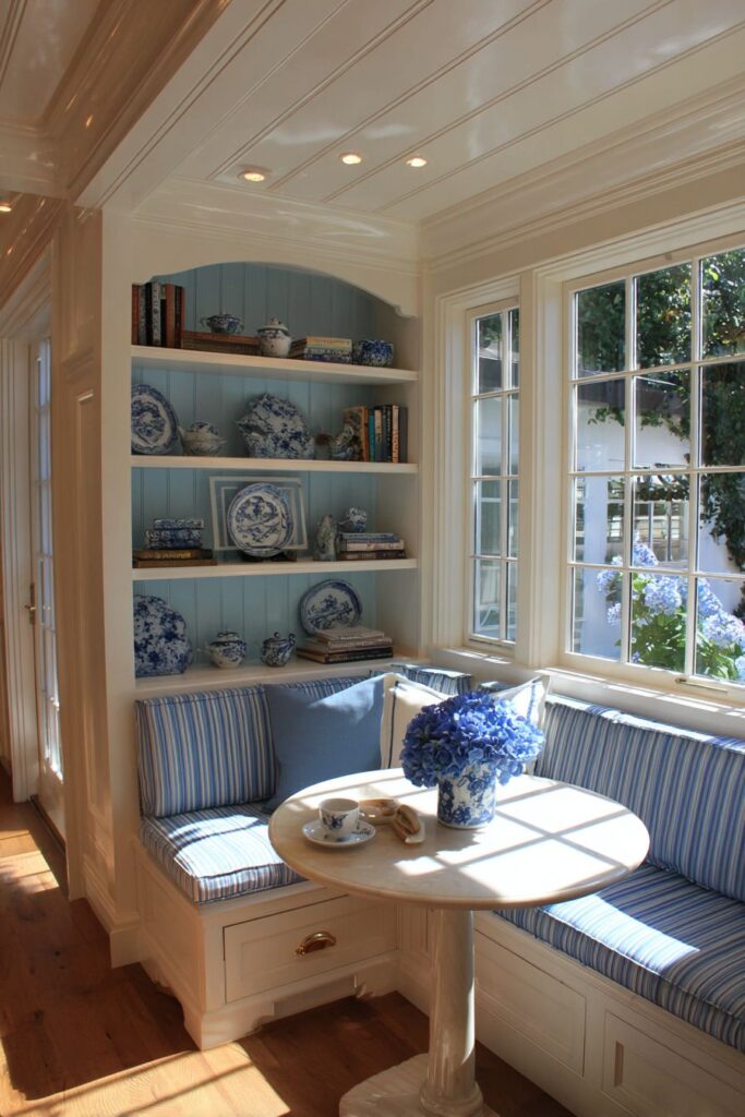 Cottage Kitchen Banquette Seating