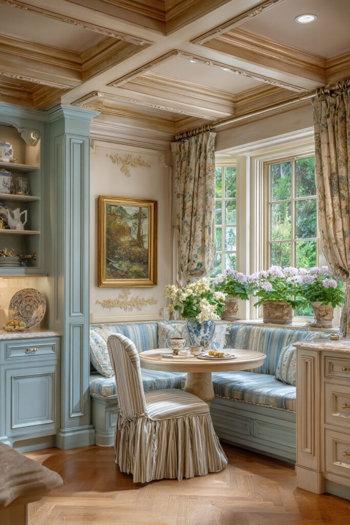 Cottage Kitchen Banquette Seating