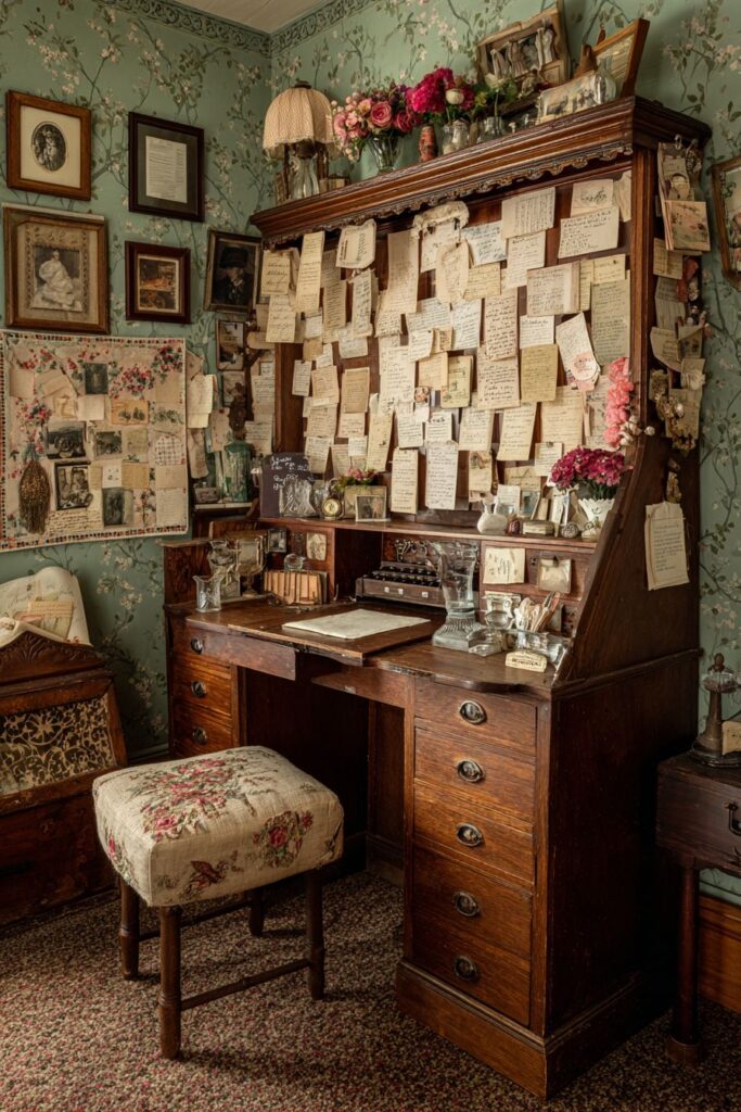 Intimate Writing Corner with Nostalgic Correspondence