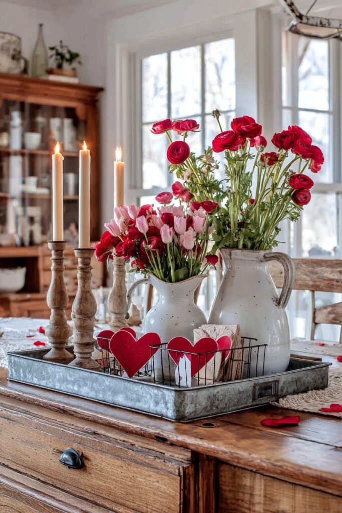 Wire Basket Flower Tower