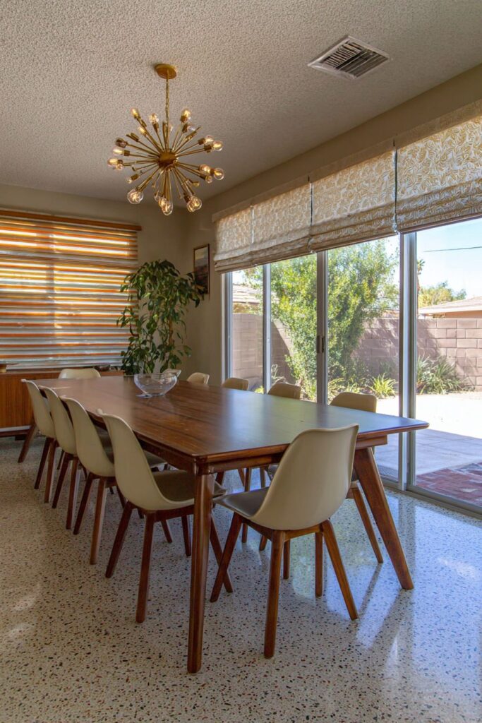 Mid-Century Modern Walnut and Cream