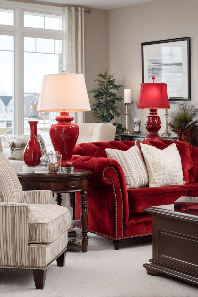 Traditional Chesterfield Red Upholstery Craftsmanship