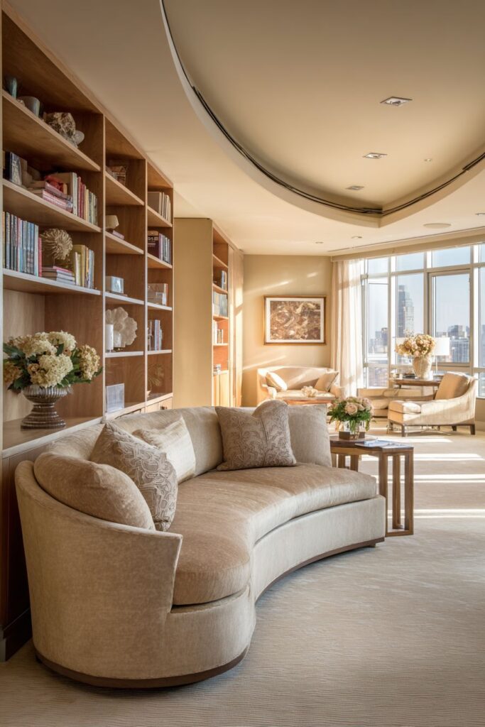 Curved Lines and Vertical Storage