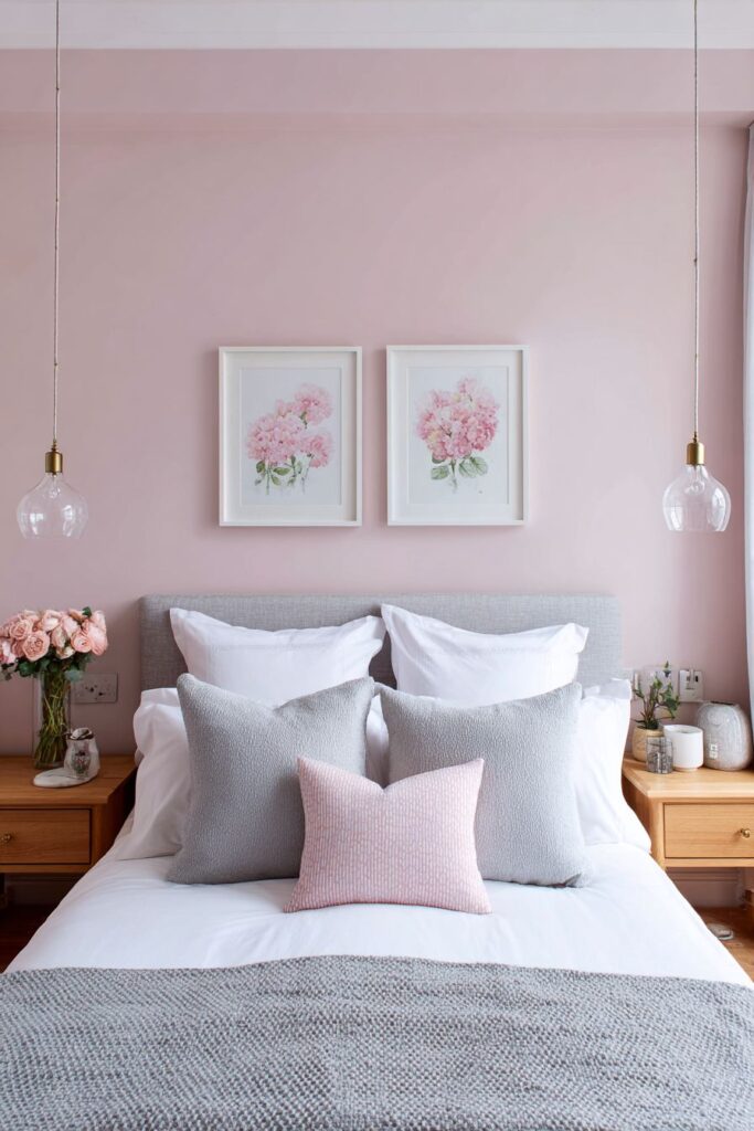 Soft Pink Feature Wall