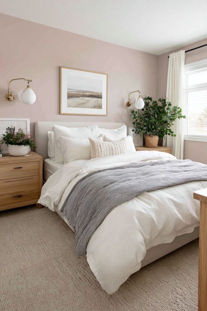 Soft Pink Feature Wall