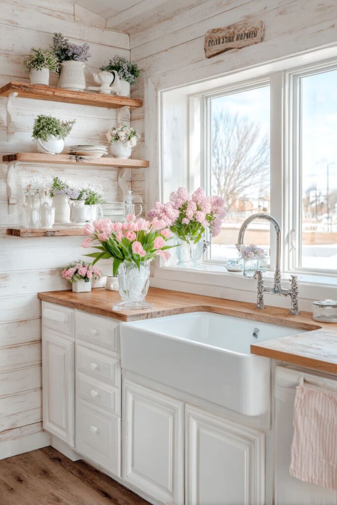 Vintage Farmhouse Sink Focal Point