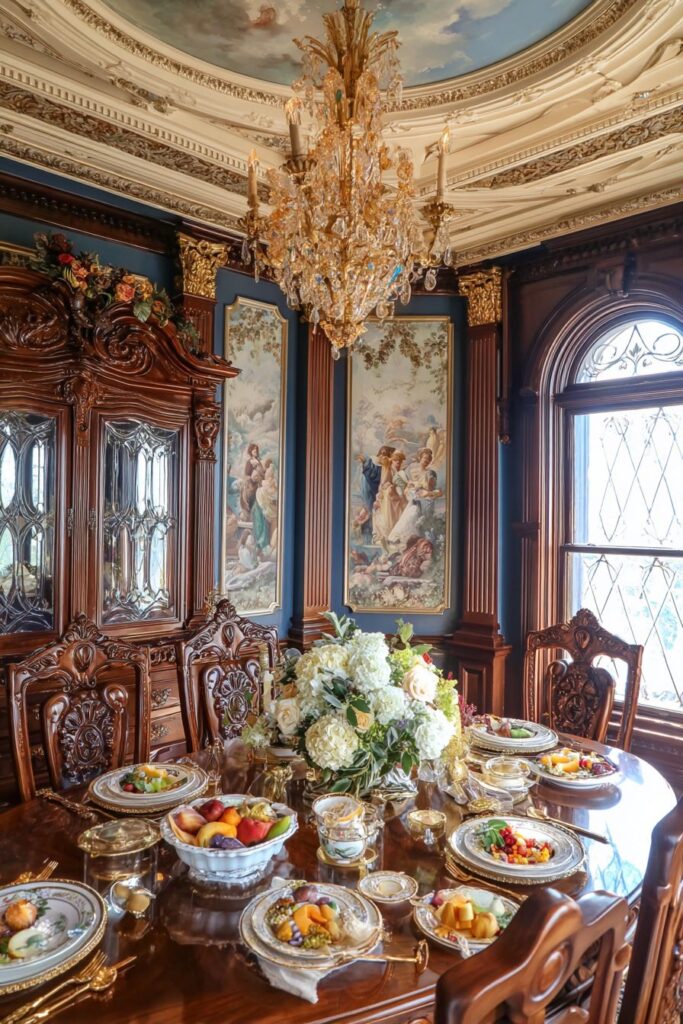 Renaissance Revival Dining Suite