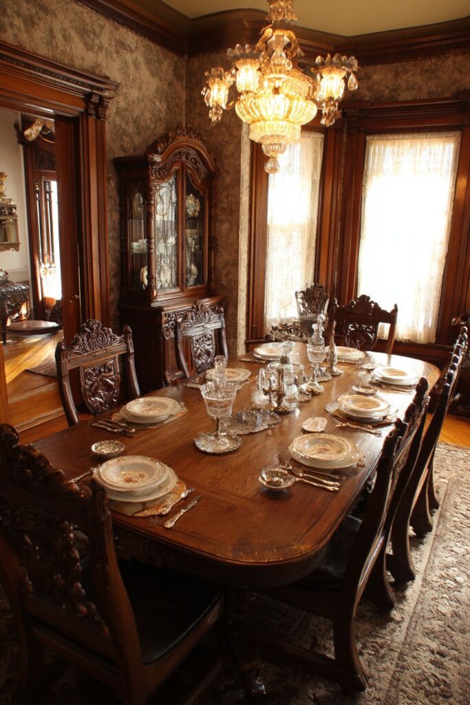 Renaissance Revival Dining Suite