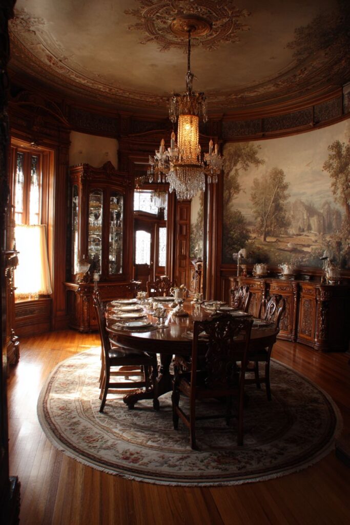 Renaissance Revival Dining Suite