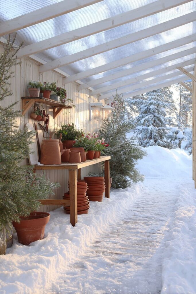 Greenhouse-Style Setup for Winter Gardening