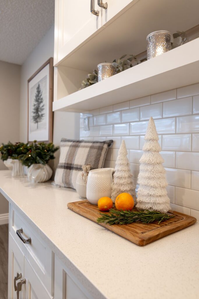 Small Apartment Kitchen with Space-Efficient Winter Touches