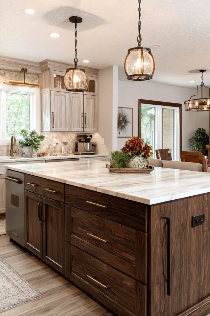 Transitional Two-Tone Mixed Wood Sophistication