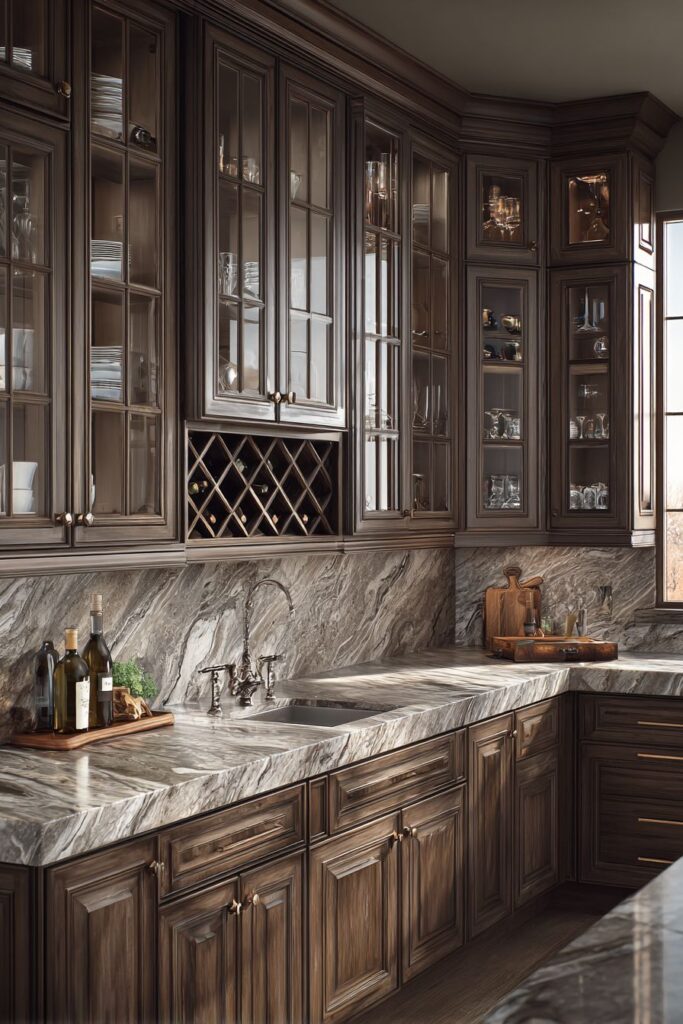 Butler's Pantry with Glass Display Storage