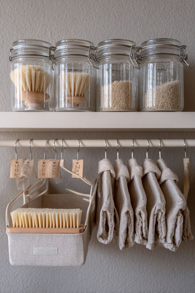 Laundry Room Shelf Functional Organization System