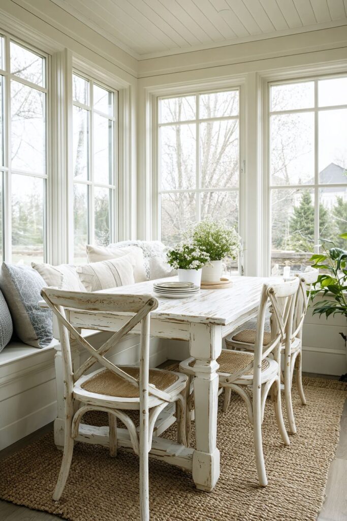 Coastal Weathered White Cross-Back Design