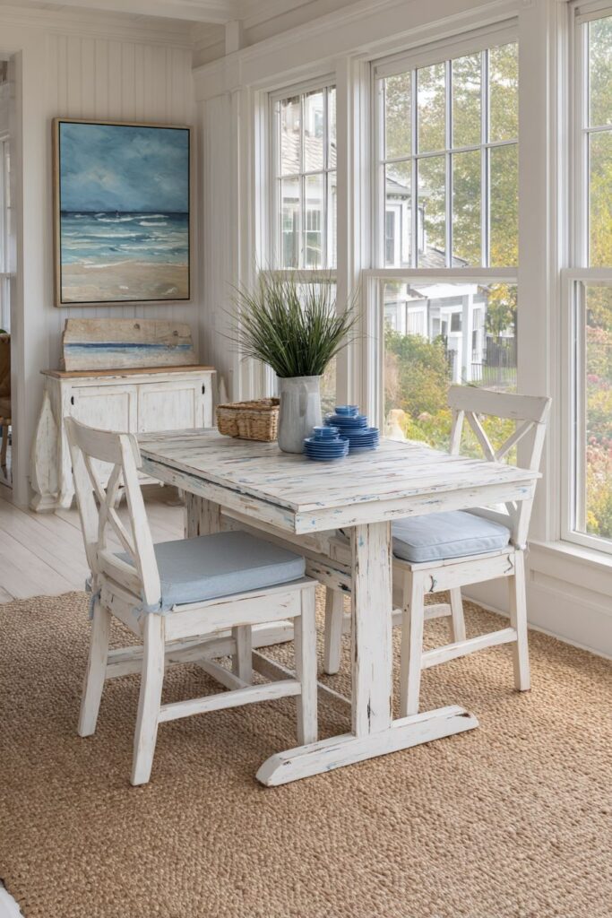 Coastal Weathered White Cross-Back Design