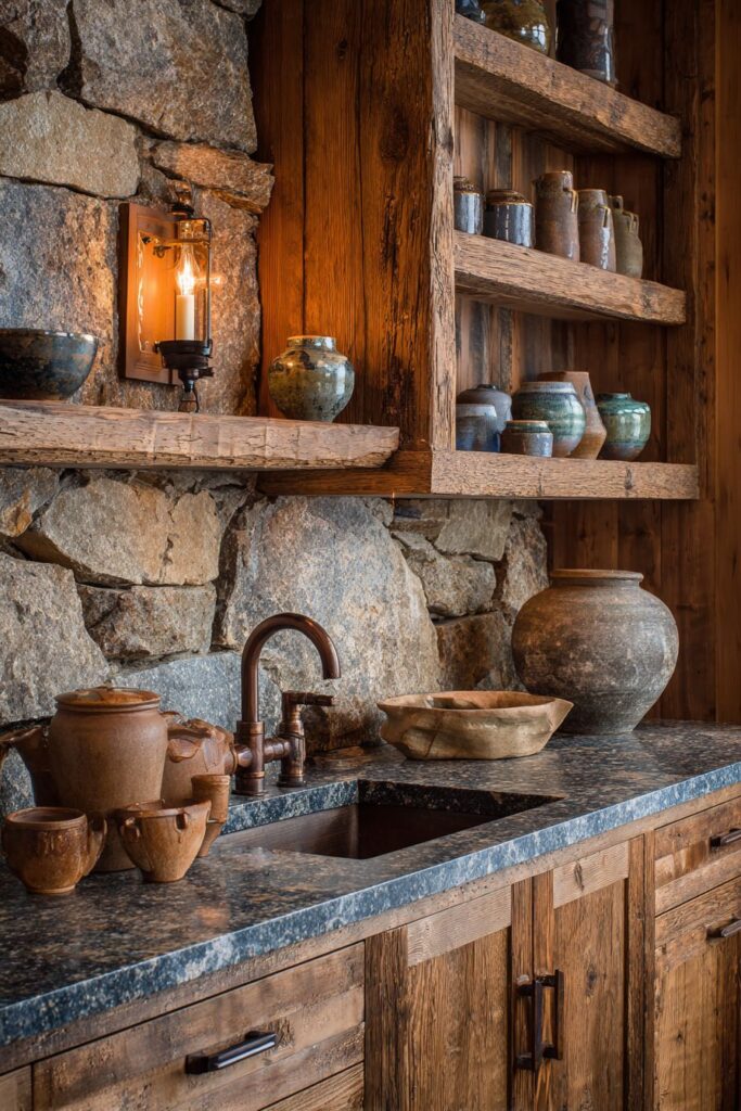 Mountain Cabin Rough-Hewn Pine Lodge Authenticity