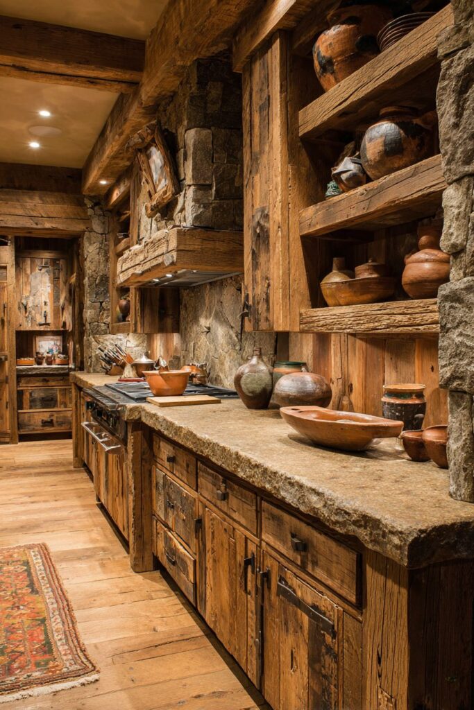 Mountain Cabin Rough-Hewn Pine Lodge Authenticity