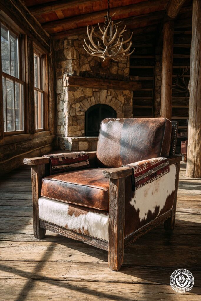 Rustic Lodge: Western Cowhide Character