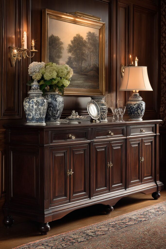 Dark Mahogany Traditional Formal Buffet